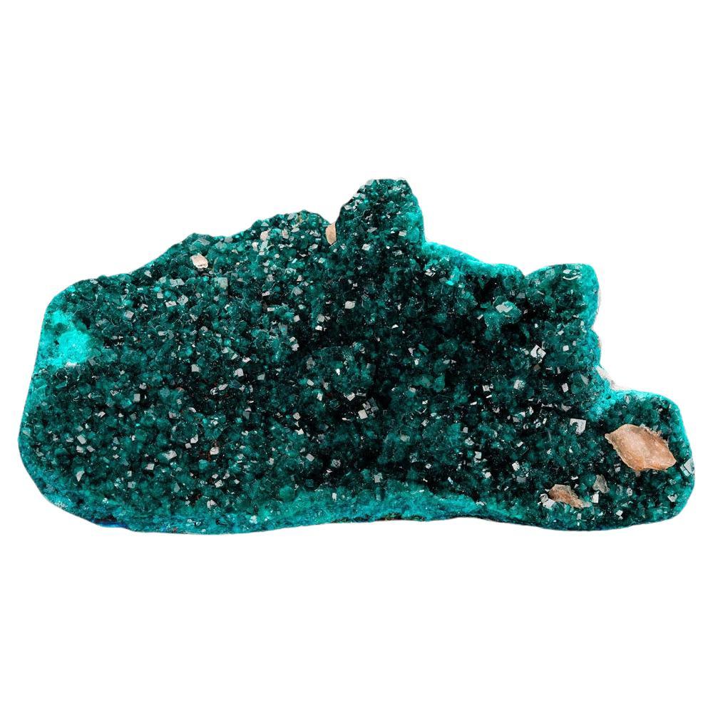 Dioptase with Calcite For Sale