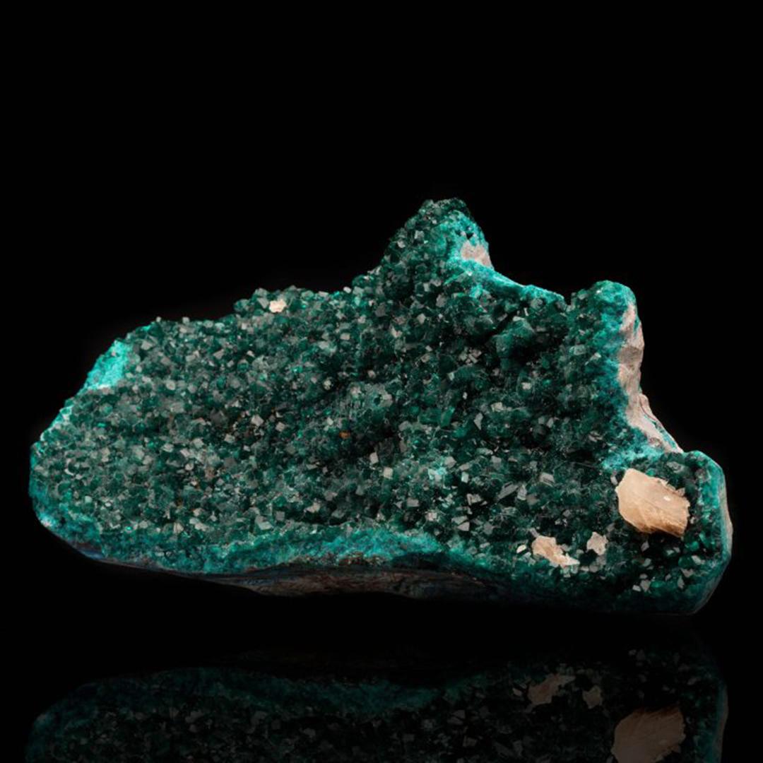 Dioptase mit Calcite (Kongolesisch) im Angebot