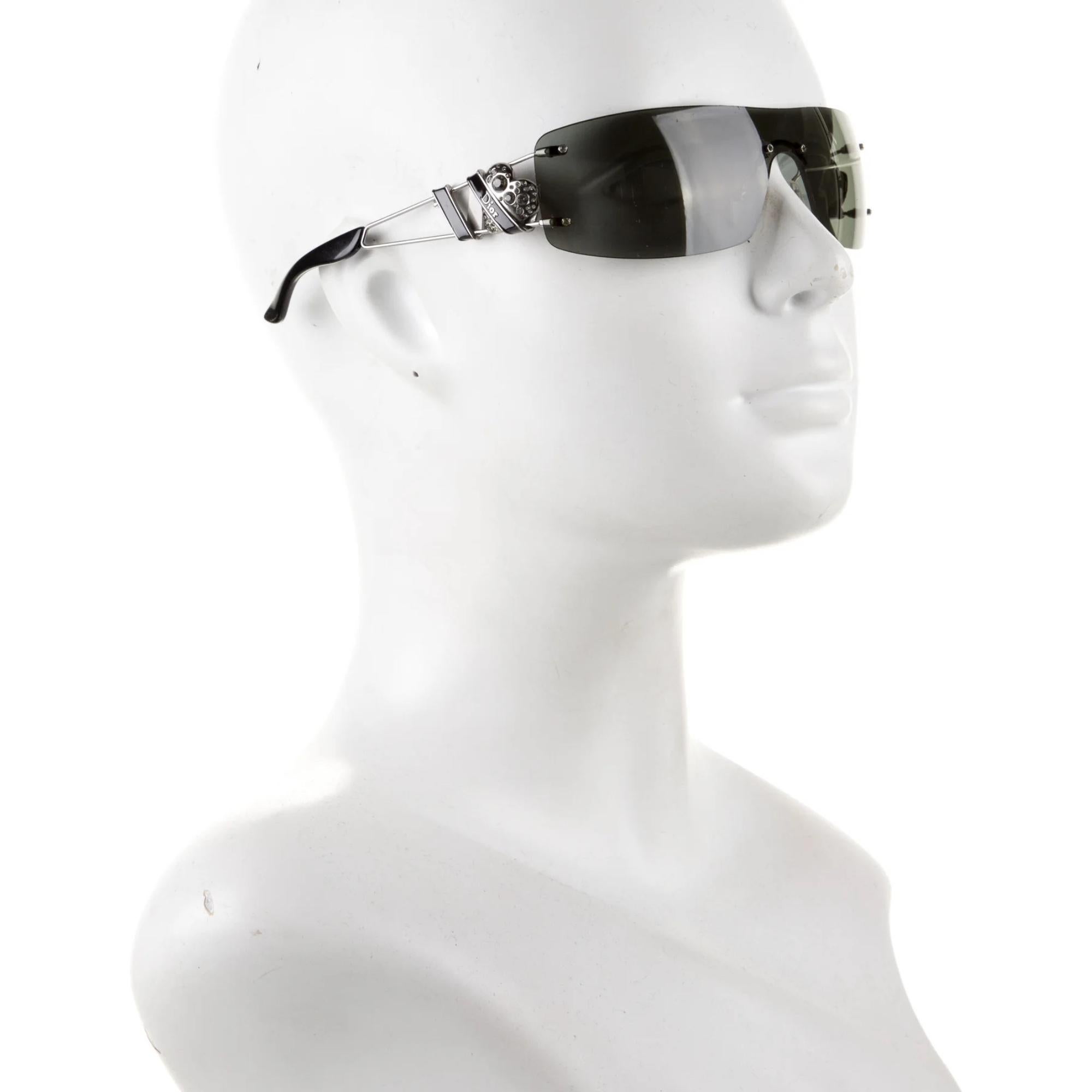 Dior 0210s Heart Core Palladium Shield Sunglasses For Sale 3