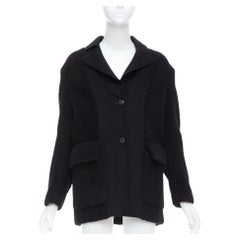 DIOR 100% cachemire cappotto nero con tasche a orsetto FR34 XS