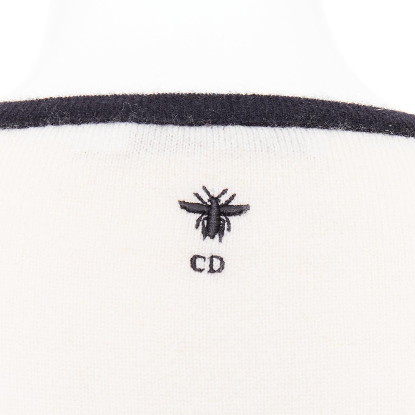 DIOR 100% cashmere pink grey HOPE star raglan sweater FR36 S For Sale 2