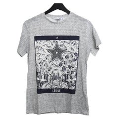 Dior 17 L'Etoile T-Shirt mit Stern-Blumendruck in Marineweiß