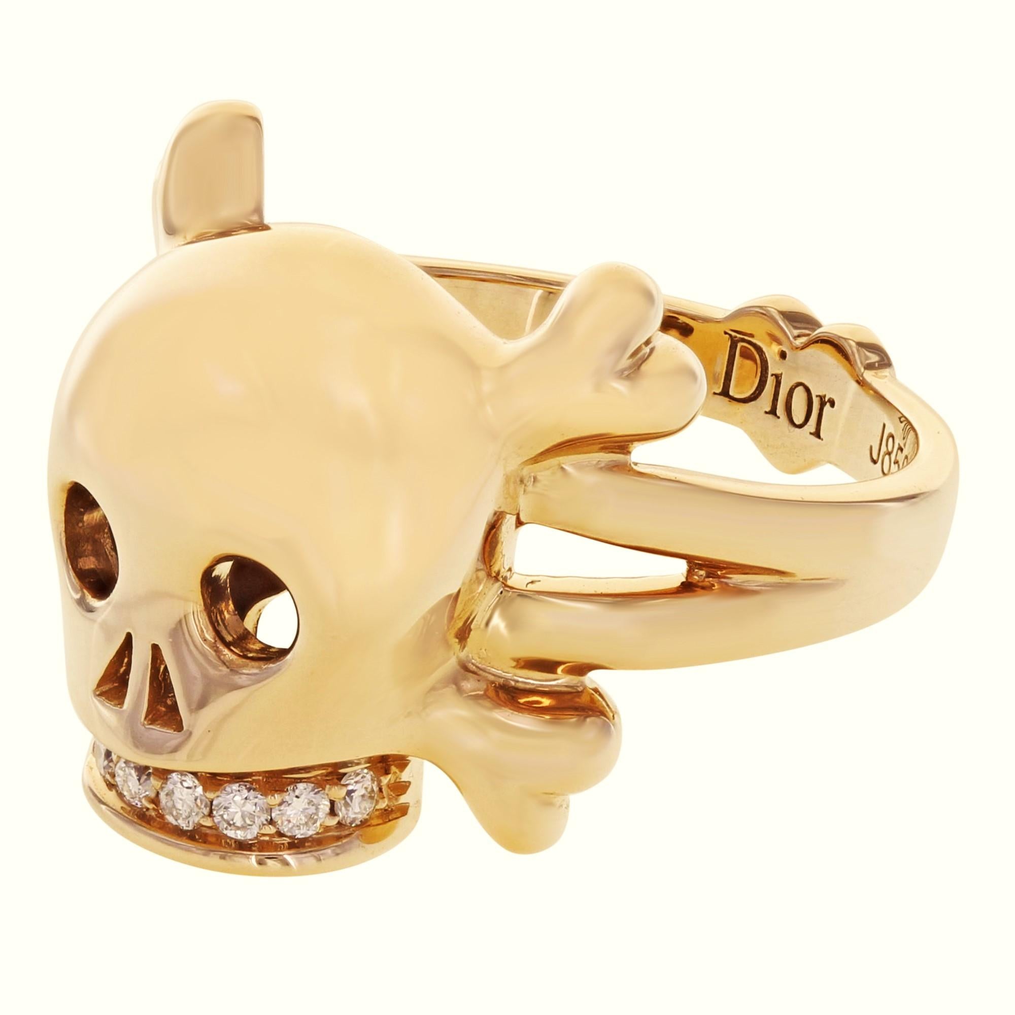 dior skull ring