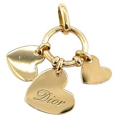 Dior 18ct Yellow 18ct Yellow Gold Heart Charm Pendant
