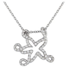 Dior 18k White Gold 0.65 Carat Diamond Starfish Necklace