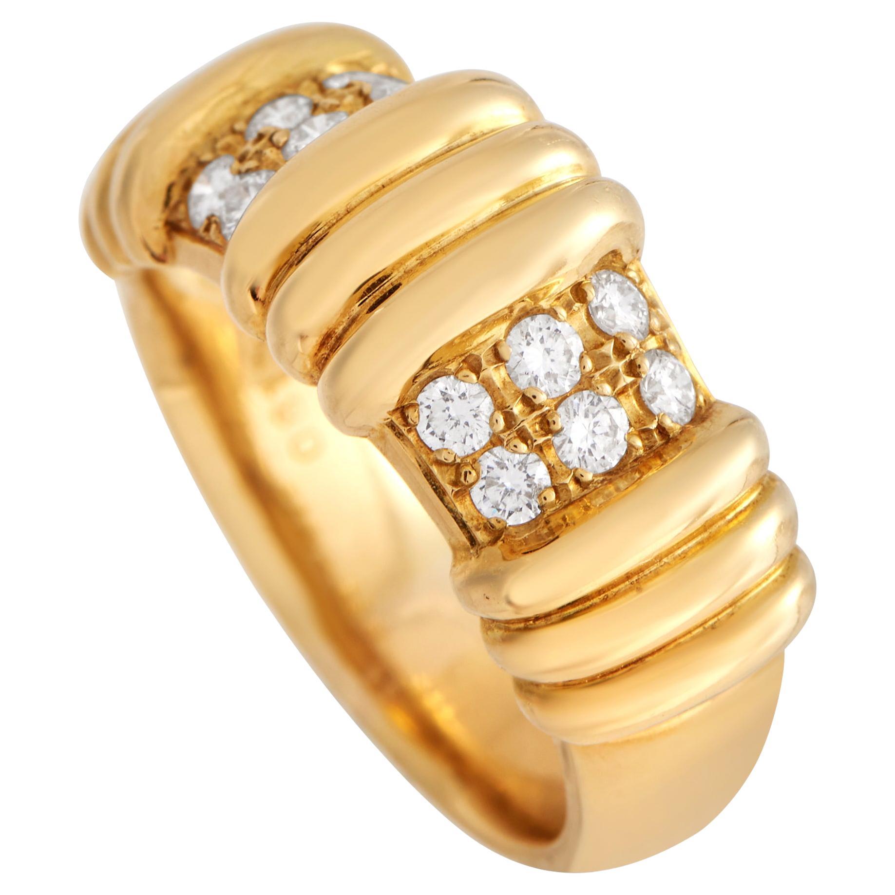 Dior 18K Yellow Gold 0.30ct Diamond Ring