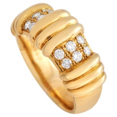 Bague Dior en or jaune 18 carats avec diamants de 0,30 carat