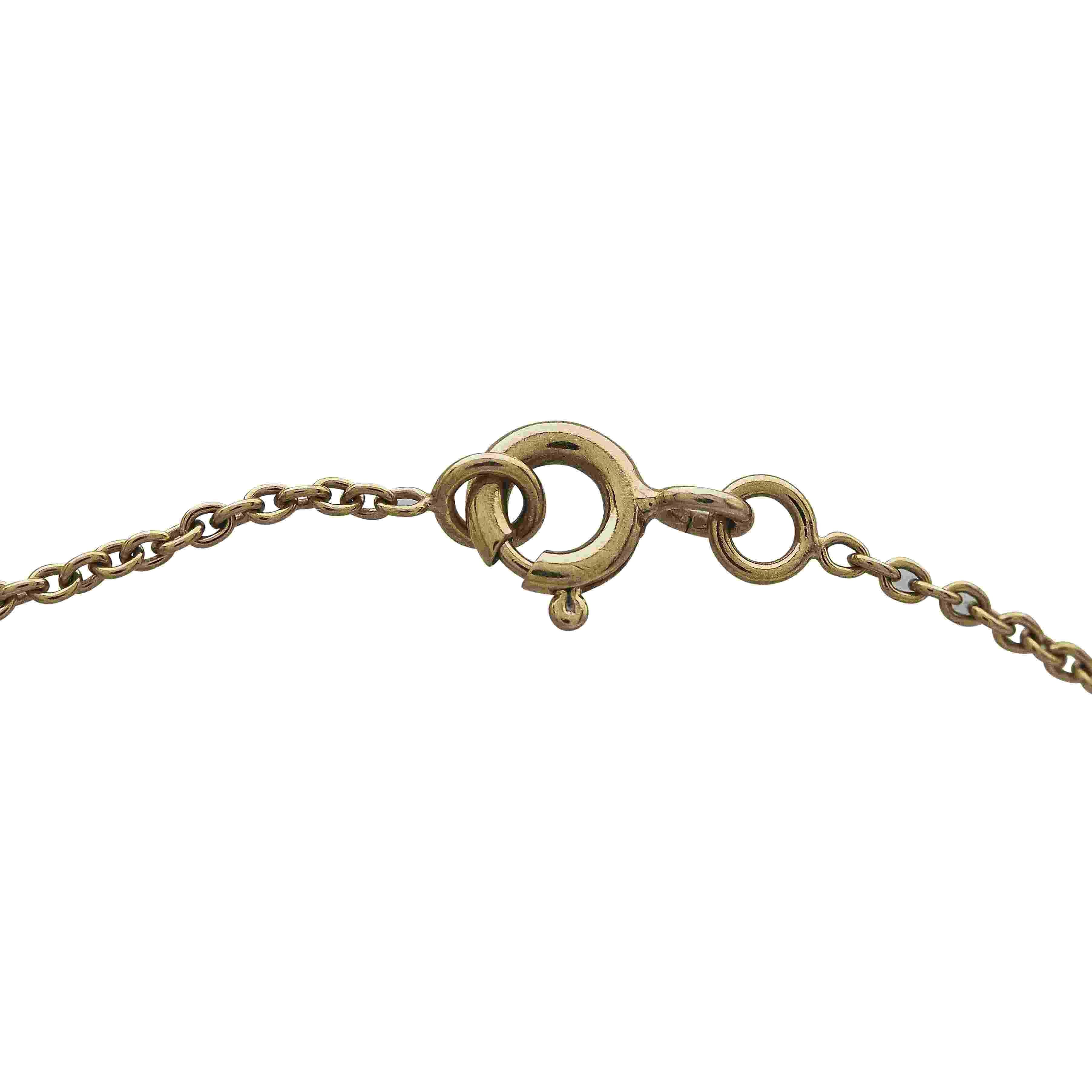 Taglio rotondo Dior Bracciale a catena con diamanti incastonati in oro giallo 18 carati in vendita
