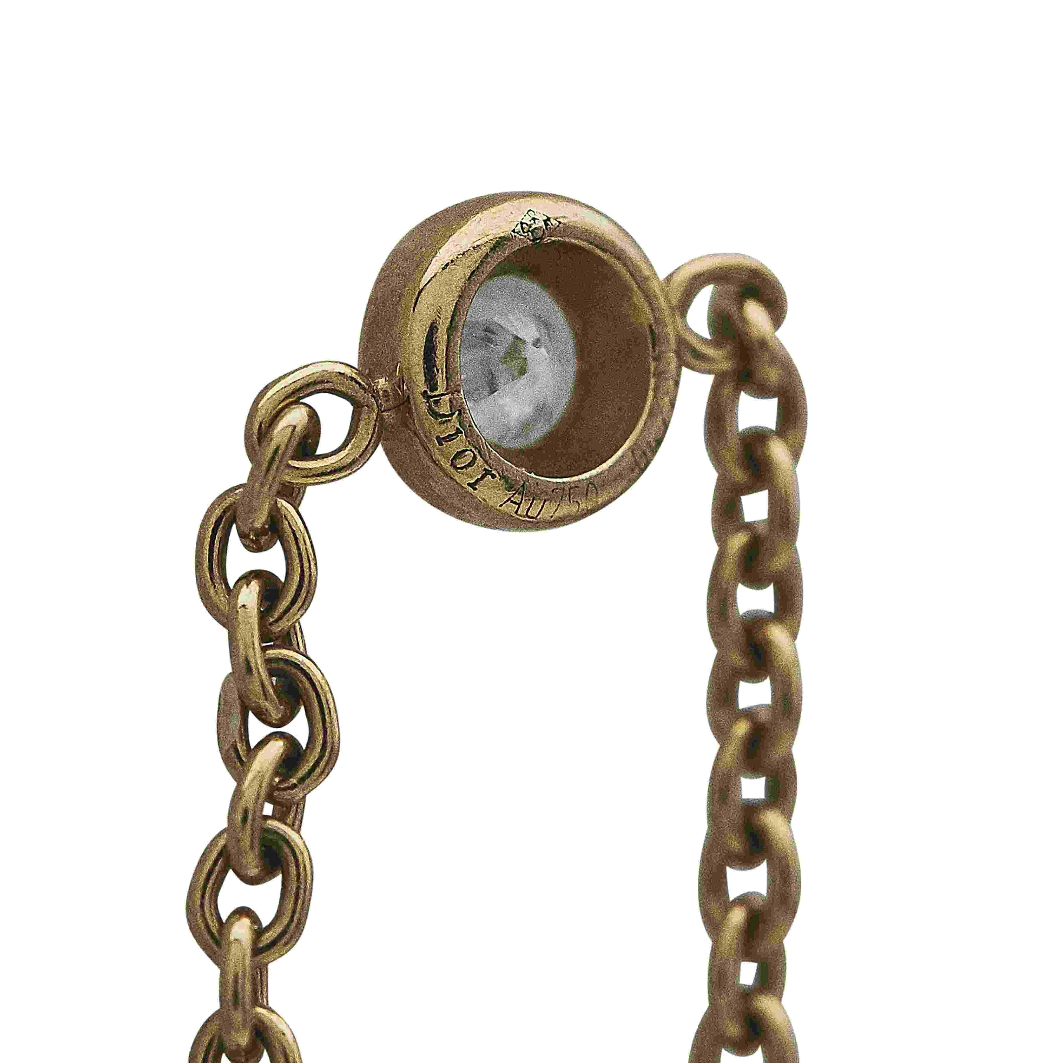Dior Bracciale a catena con diamanti incastonati in oro giallo 18 carati In condizioni buone in vendita a New York, NY