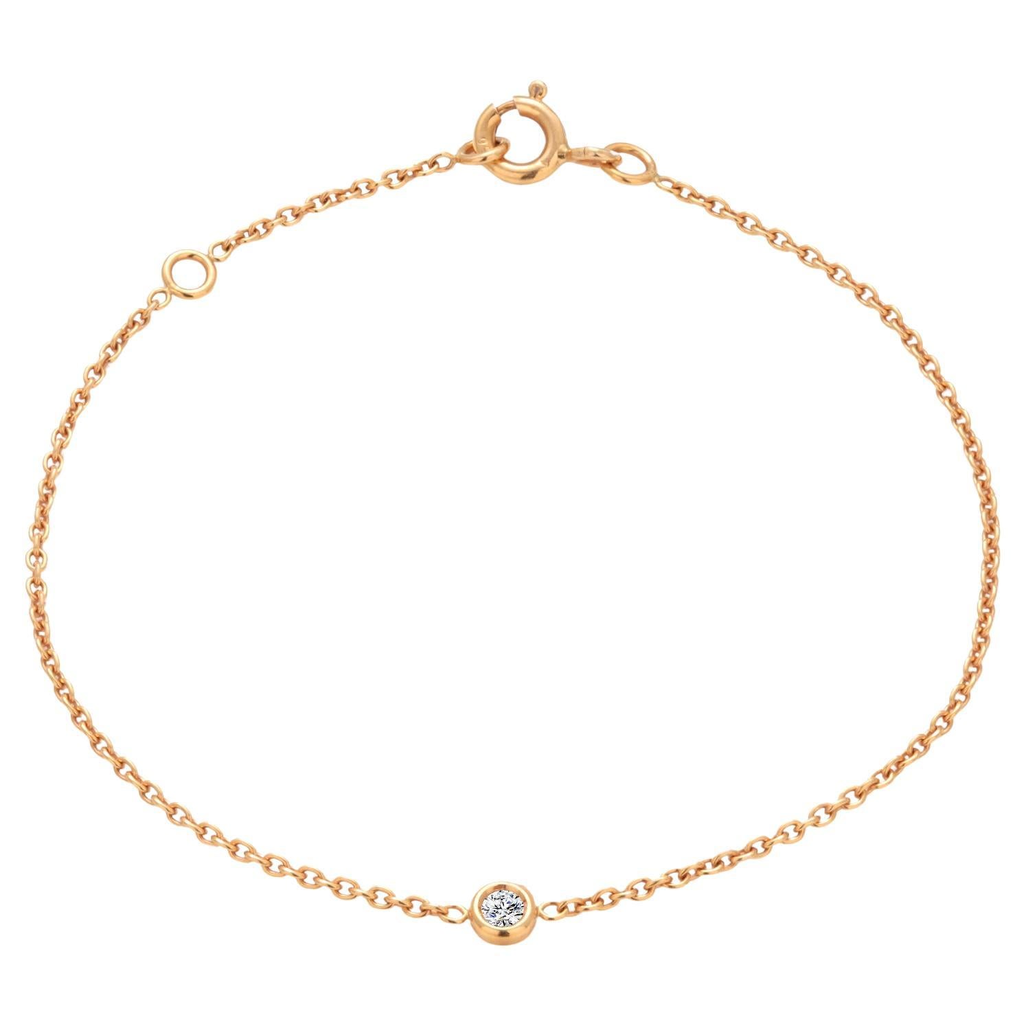 Dior Bracciale a catena con diamanti incastonati in oro giallo 18 carati in vendita