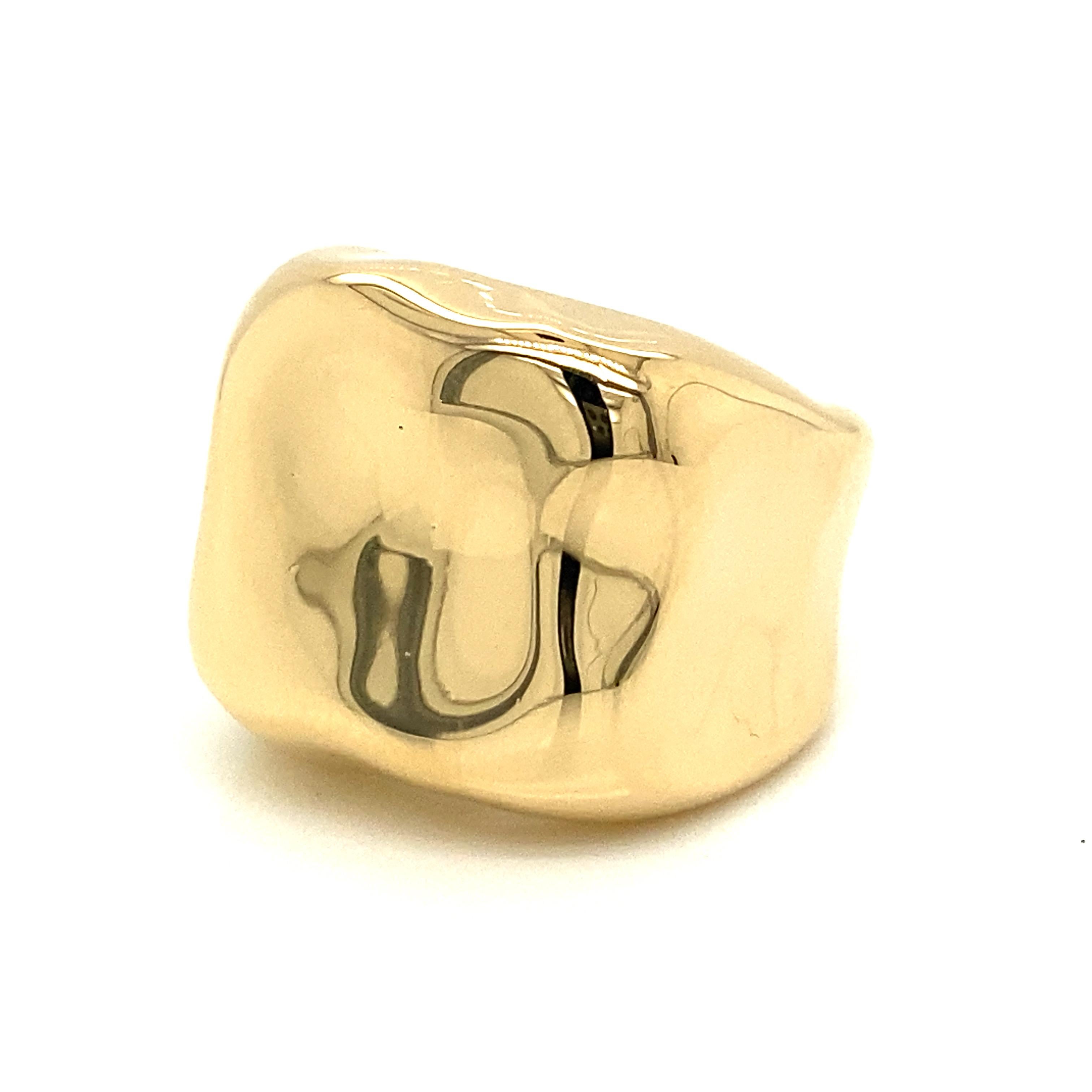 Dior 18k Yellow Gold Nougat Ring In Good Condition In Boca Raton, FL