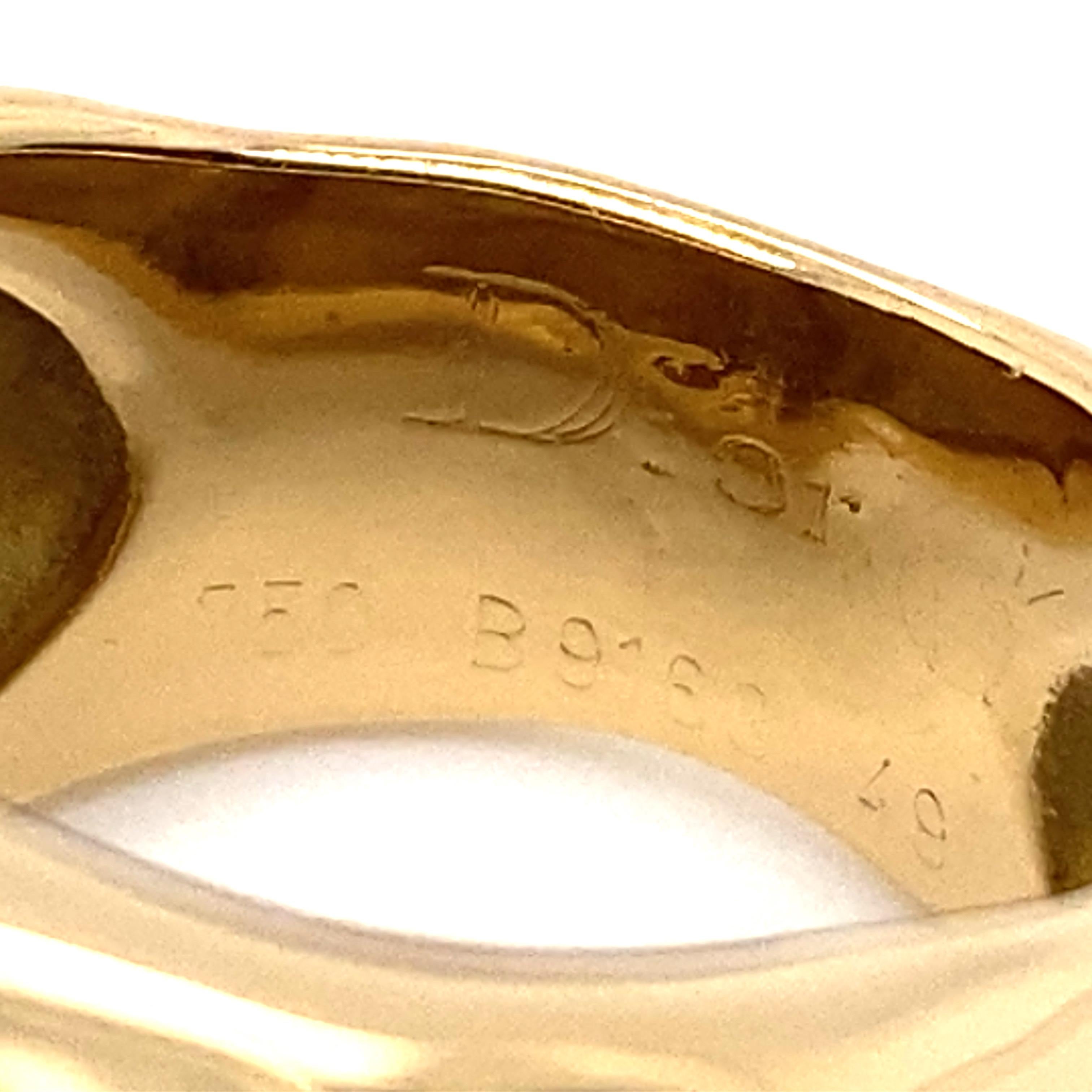 Dior 18k Yellow Gold Nougat Ring 2