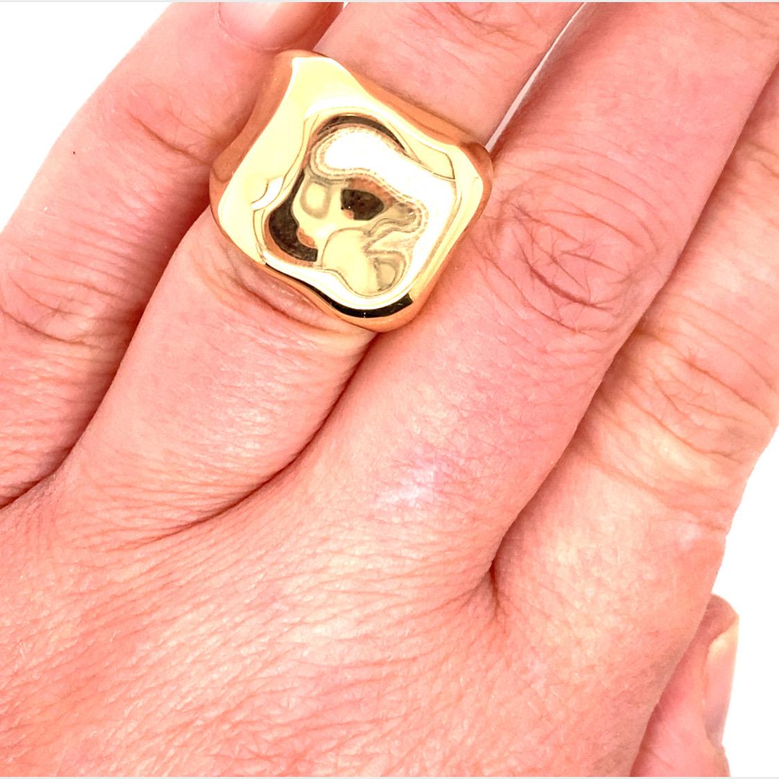 Dior 18k Yellow Gold Nougat Ring 3