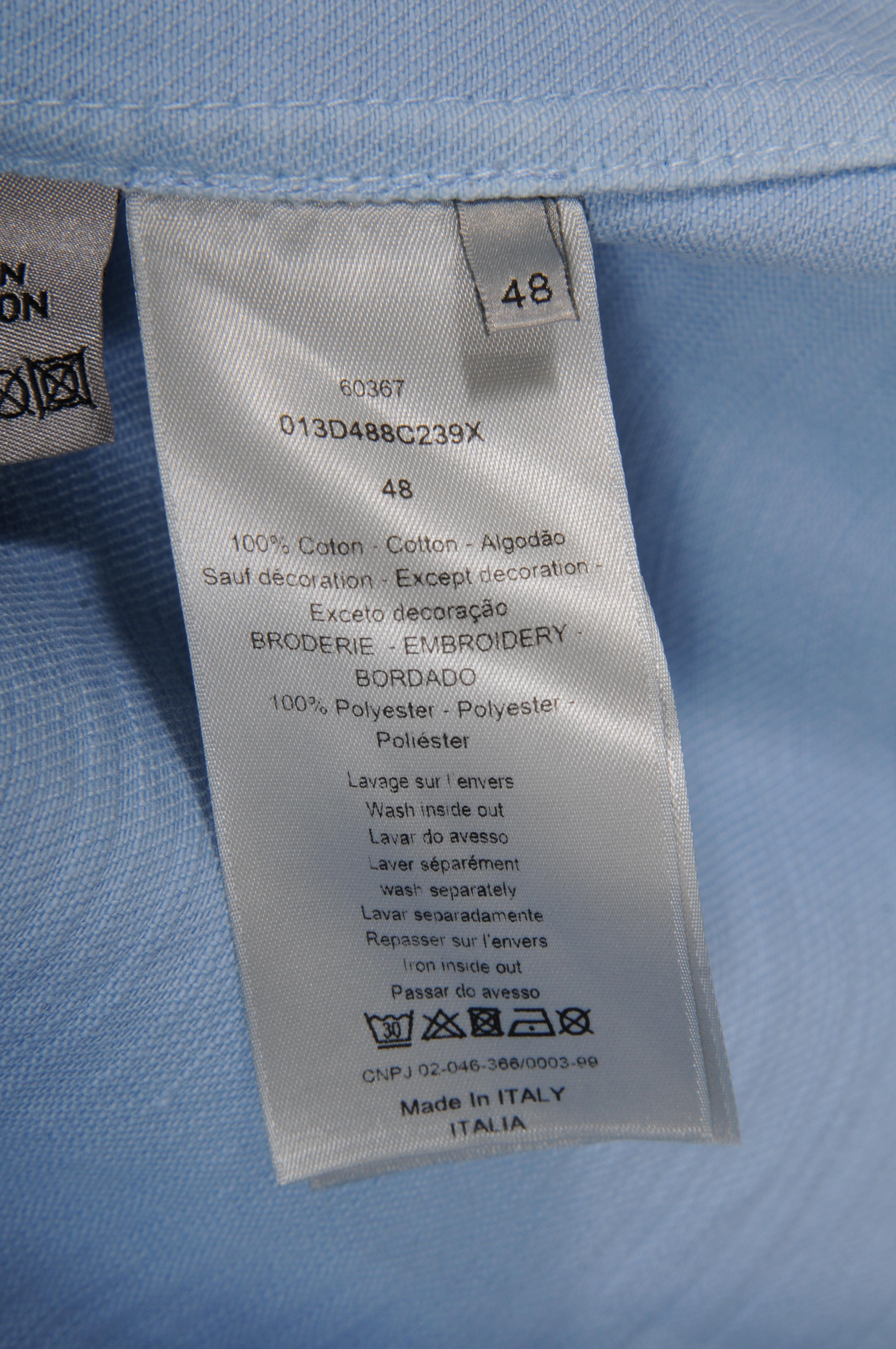 Dior 1947 Logo Denim Jacket 48 Medium Hellblau Weiß Baumwolle Pocket Jean Coat im Angebot 4