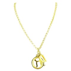 Dior 1990's Charm Necklace in Gold Tone Metal