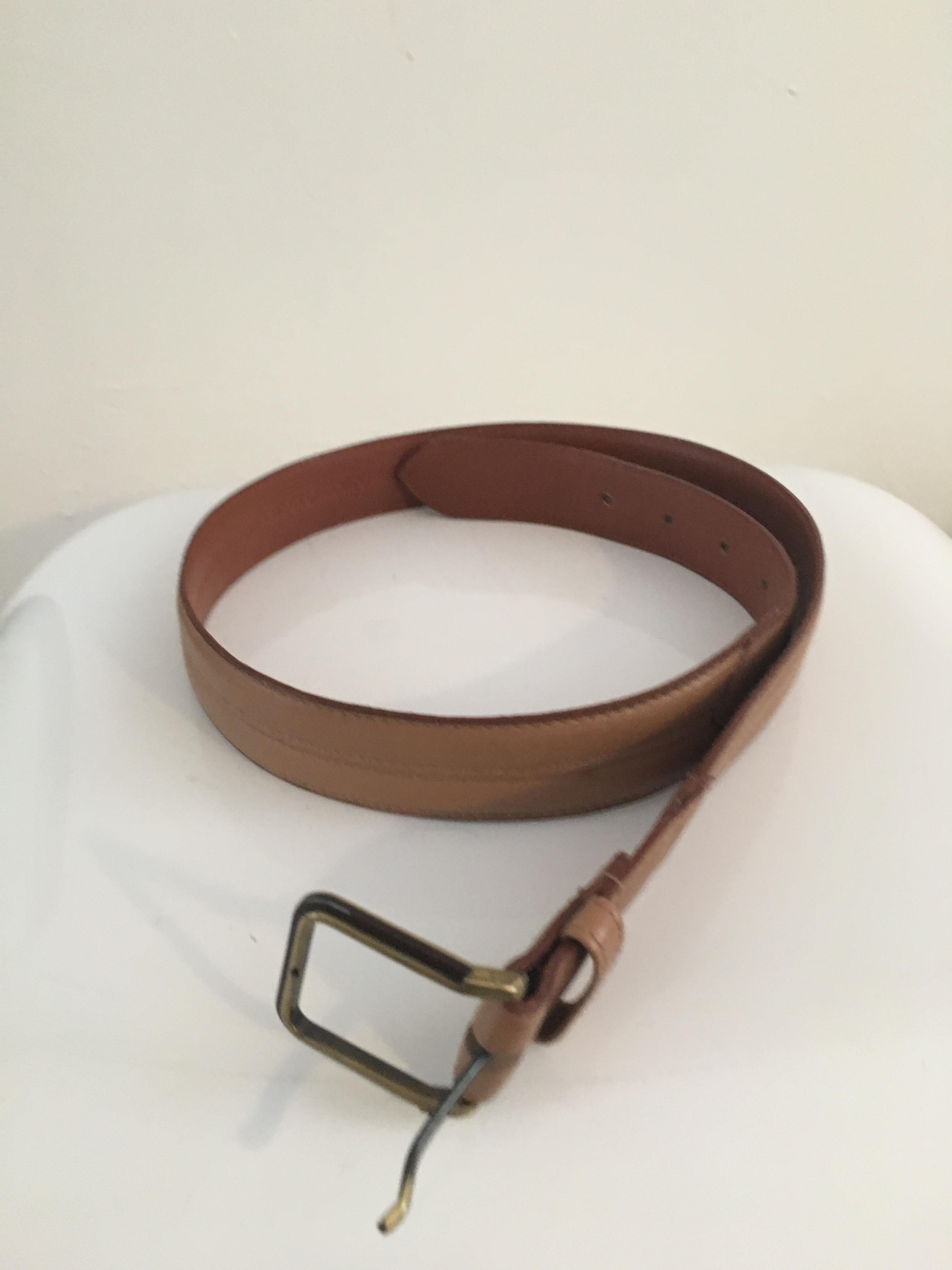 Dior  1990sTan Leather Belt Size 2, 4 & 6. For Sale 5