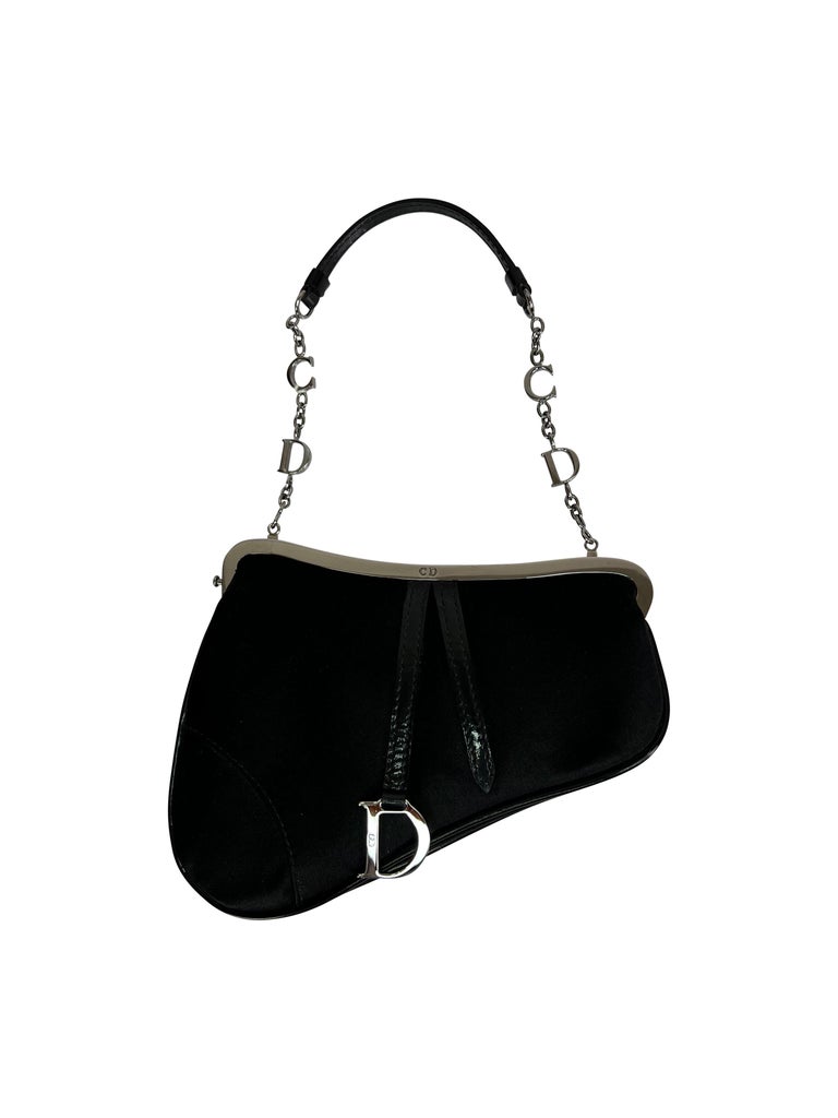 Dior 2000s Micro Silk Saddle Bag In New Condition For Sale In Prague, CZ
