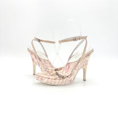 Dior 2003 John Galliano Girly Cherry Blossom Platform Ankle Strap Sandals 36.5