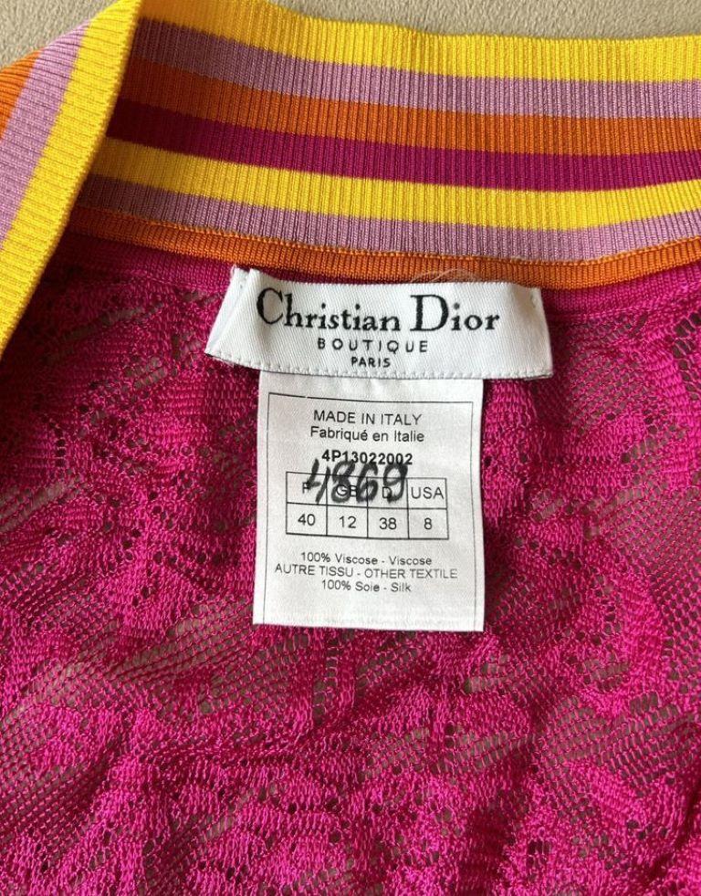 Veste zippée multicplor Dior 2004 & Galliano Unisexe en vente