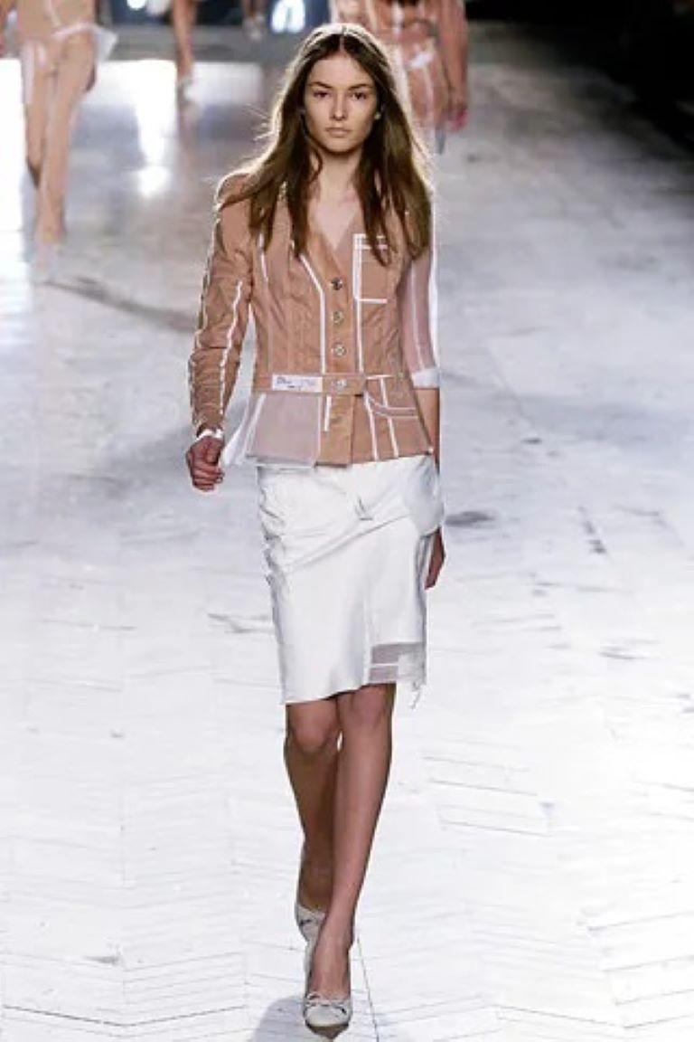 Brown Dior 2006 SS Galliano Denim runway skirt For Sale