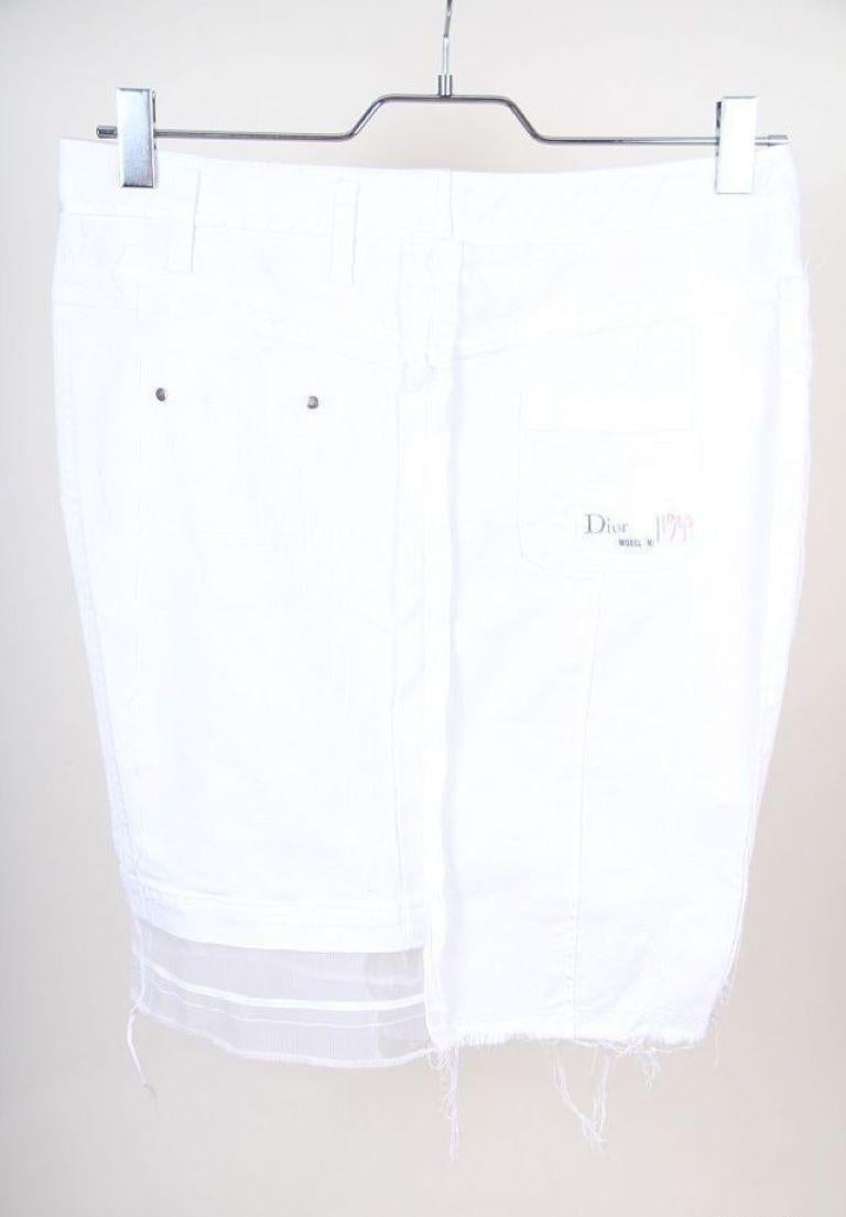 Dior 2006 SS Galliano Denim runway skirt For Sale 3