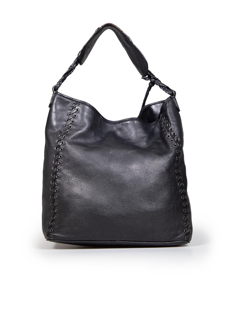 Dior 2007 Black Leather Ethnic Grommet Hobo In Excellent Condition In London, GB