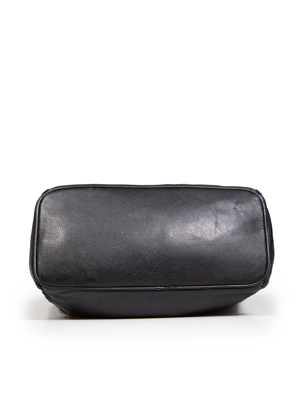 Women's Dior 2007 Black Leather Ethnic Grommet Hobo