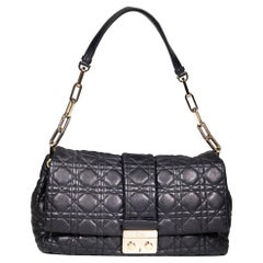 Dior 2010 Black Leather Miss Dior Cannage Flap Bag