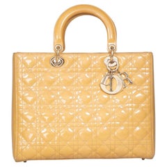 Dior 2011 Charol Beige Cannage Grande Lady Dior