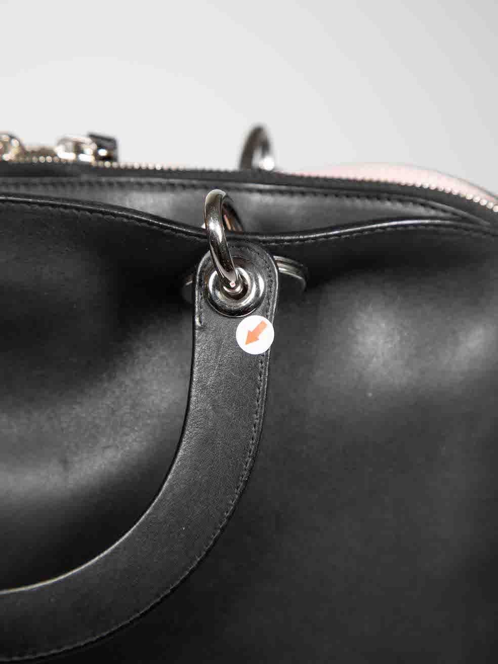 Dior 2012 Black Leather Diorissimo Top-Handle Bag 4