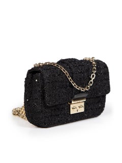 Dior 2012 Black Tweed Mini Miss Dior Flap Bag