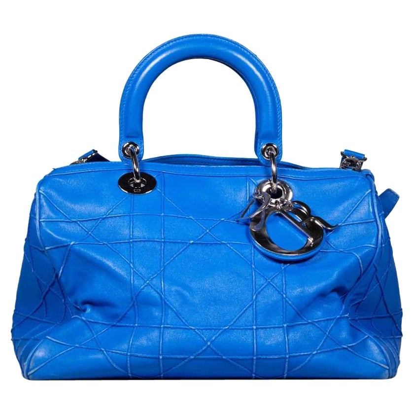 Dior 2013 Blue Leather Cannage Granville Bag