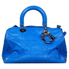 Dior 2013 Blue Leather Cannage Granville Bag