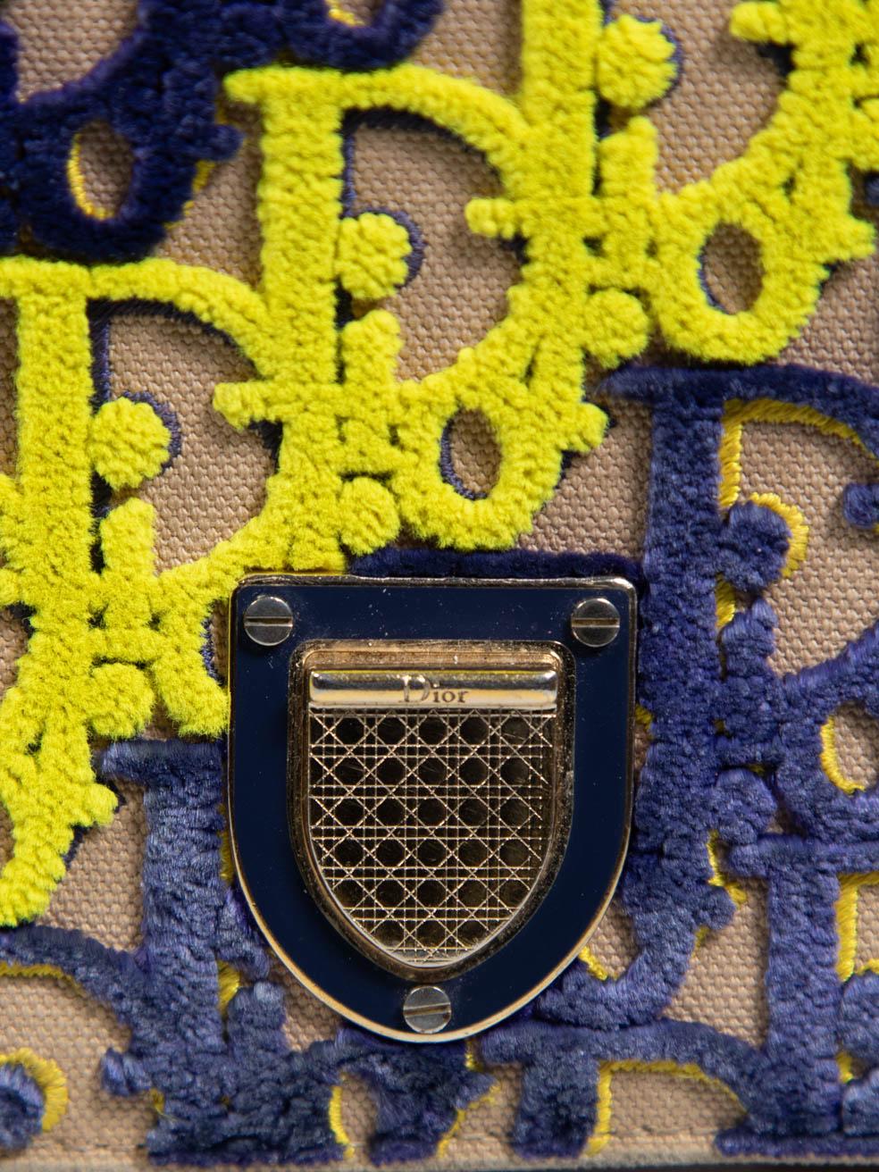 Dior 2016 Velvet Monogram Diorama Crossbody Bag 1