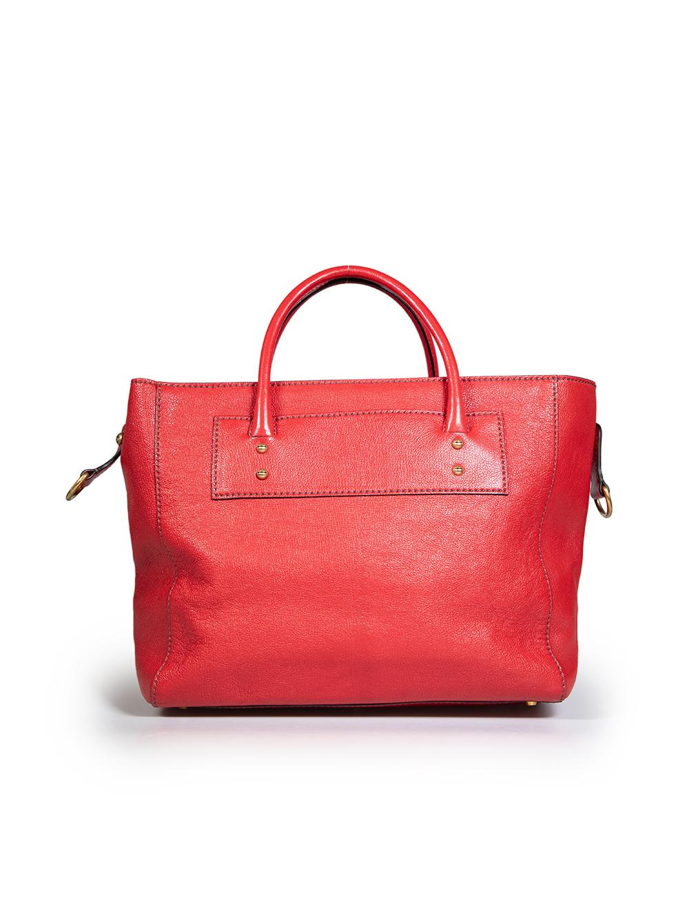 Dior 2017 Red Leather Diorangeles Studded Tote In Good Condition In London, GB