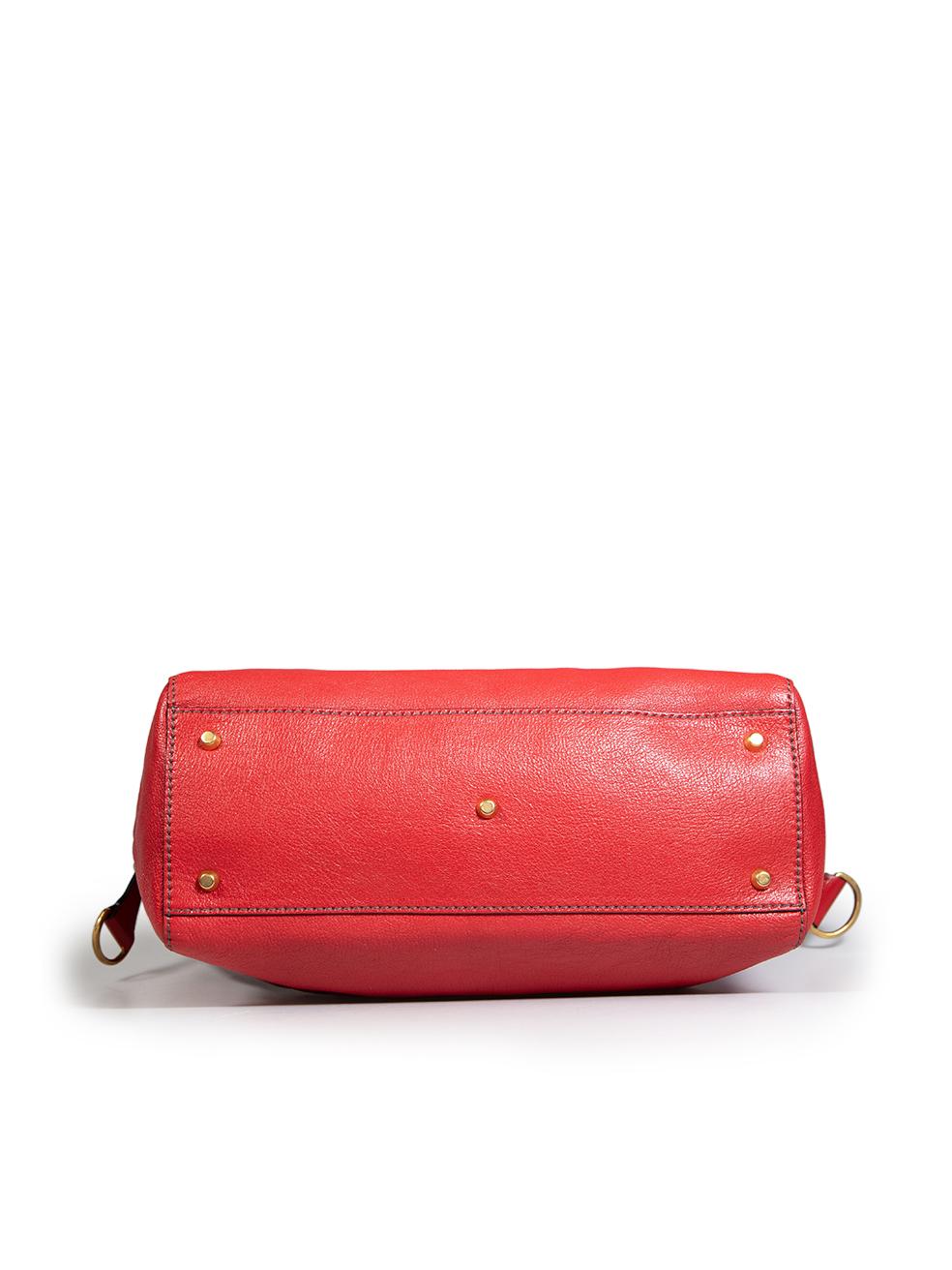Women's Dior 2017 Red Leather Diorangeles Studded Tote