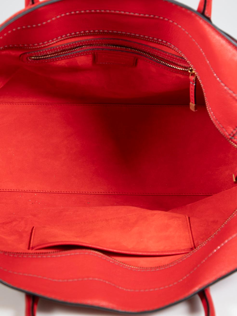 Dior 2017 Red Leather Diorangeles Studded Tote 2