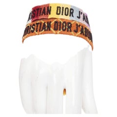DIOR 2018 J'adior Friendship : lot de 2 bracelets brodés au logo
