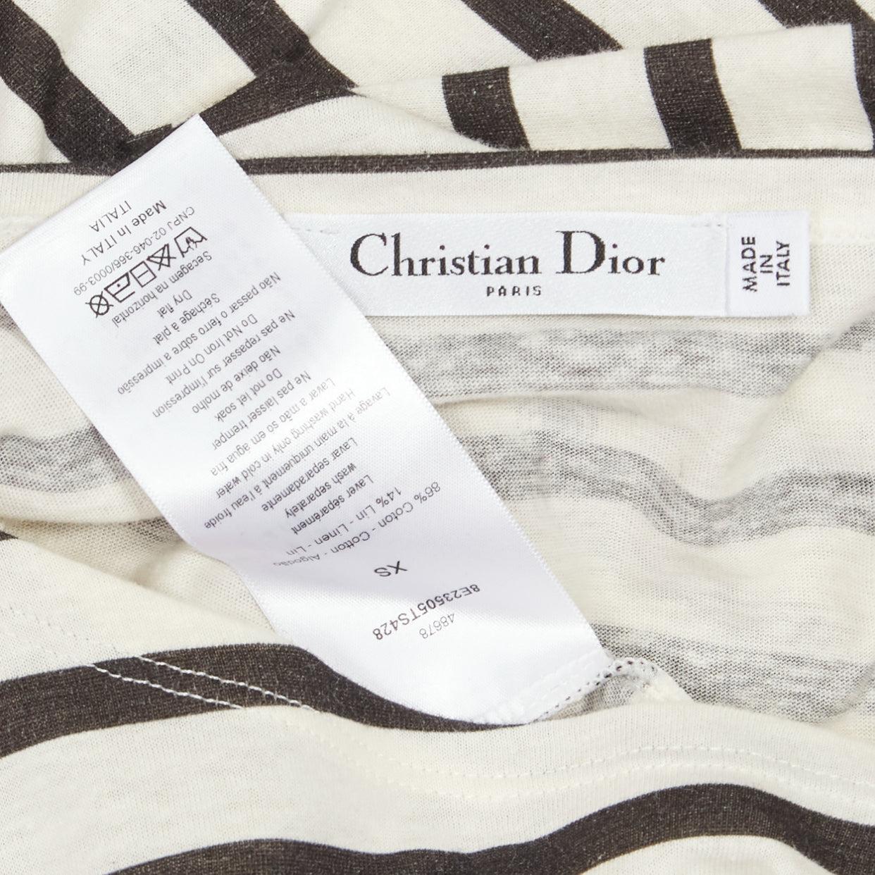 DIOR 2018 Runway No Great Women Artists striped cotton linen striped tshirt XS For Sale 5