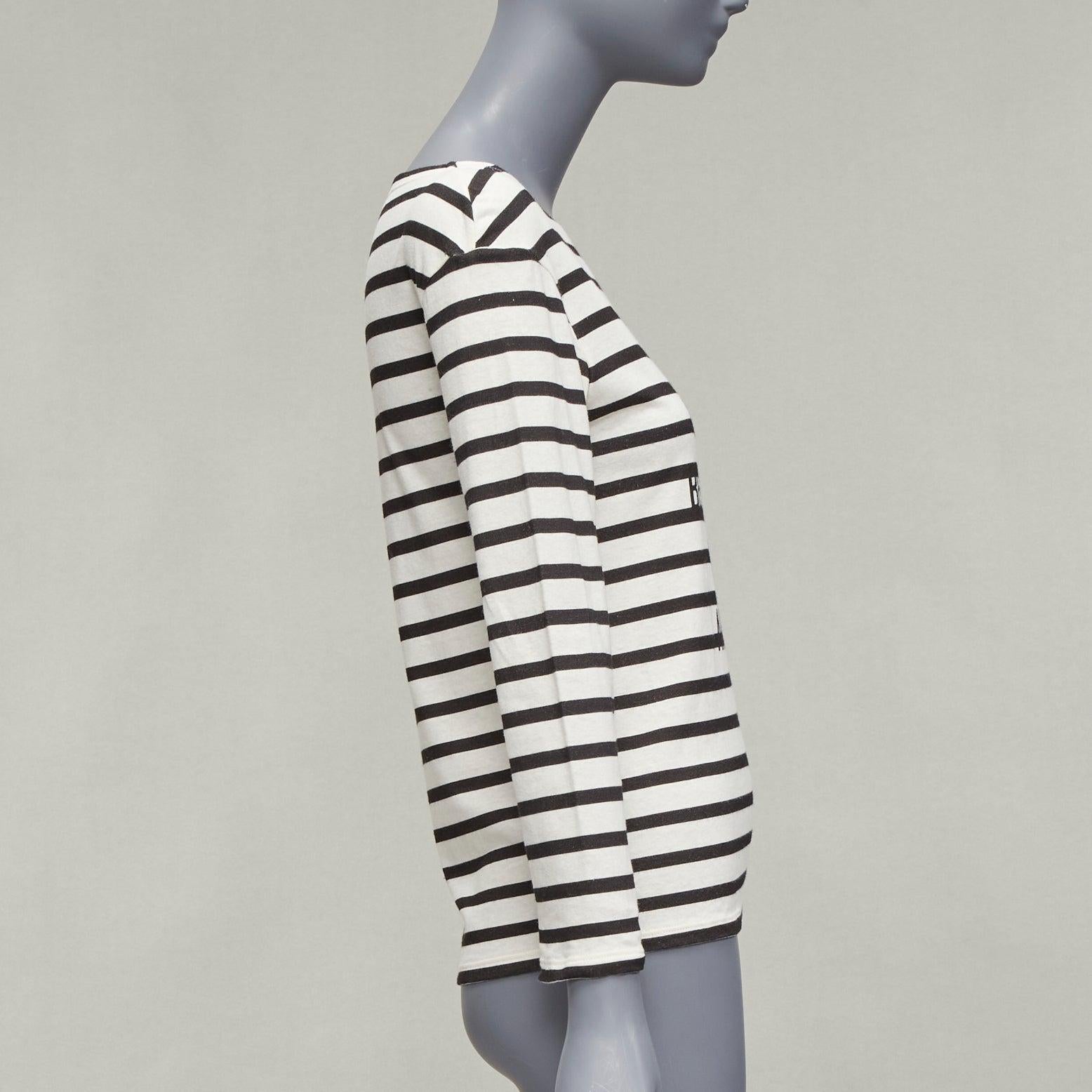 DIOR 2018 Runway No Great Women Artists striped cotton linen striped tshirt XS In Good Condition For Sale In Hong Kong, NT