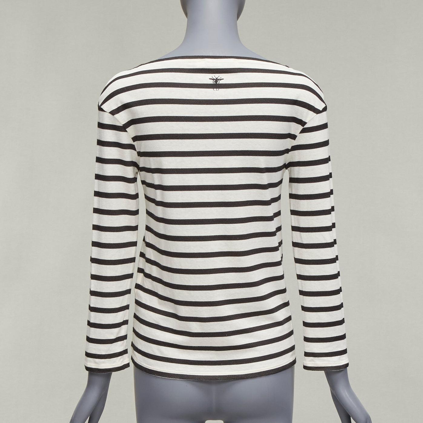 Women's DIOR 2018 Runway No Great Women Artists striped cotton linen striped tshirt XS For Sale