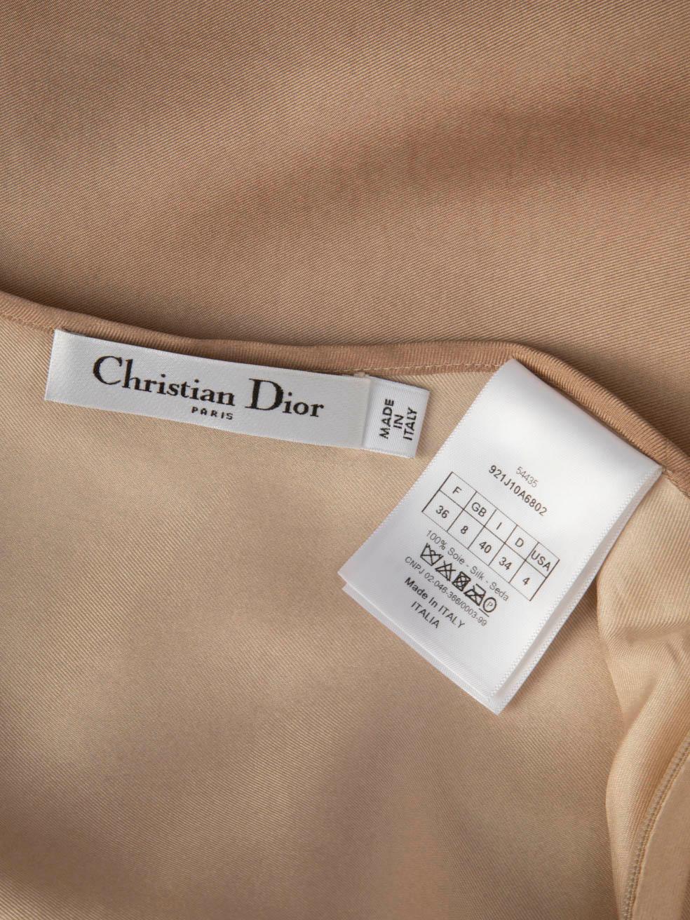 Dior 2019 Beige Silk Ombré Midi Skirt Size S 2