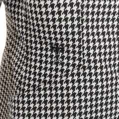 DIOR 2019 houndstooth bee embroidered utility cinched waist bar jacket FR38 M