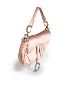 Dior 2019 Pink Satin Saddle Bag