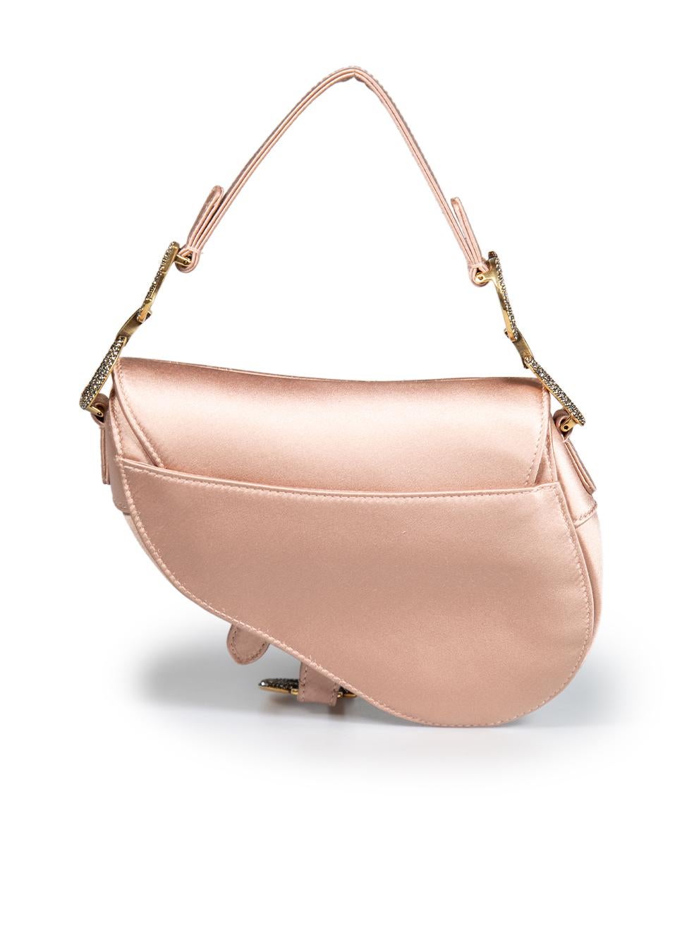 Dior 2019 Pink Satin Saddle Bag In Good Condition In London, GB