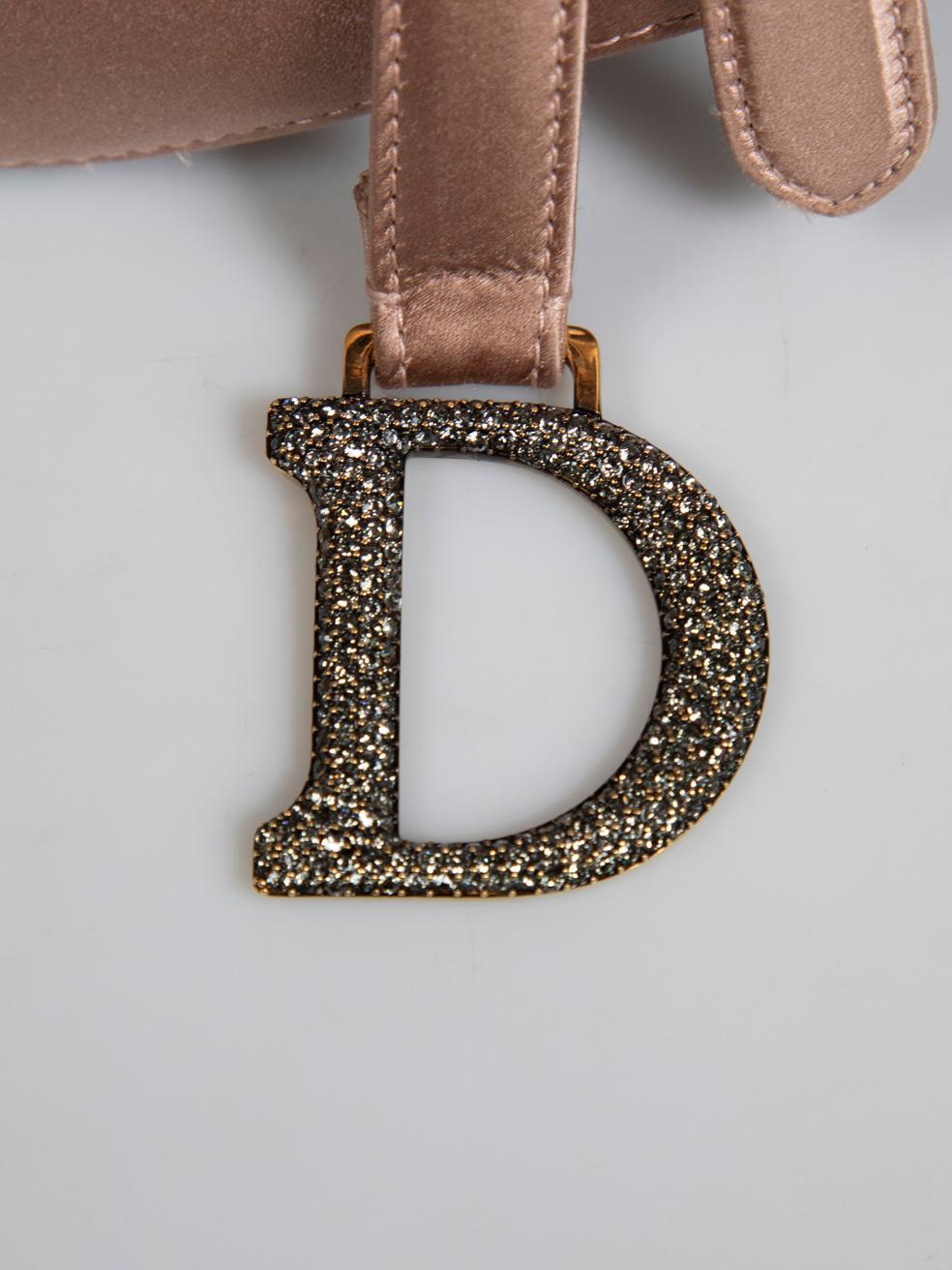 Dior 2019 Pink Satin Saddle Bag 2