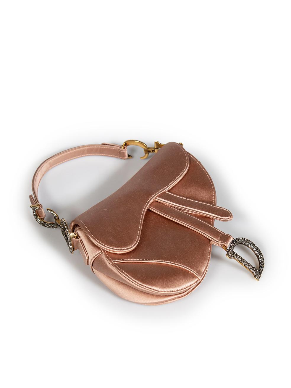 Dior 2019 Pink Satin Saddle Bag 4