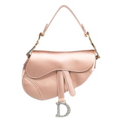 Dior 2019 Pink Satin Saddle Bag