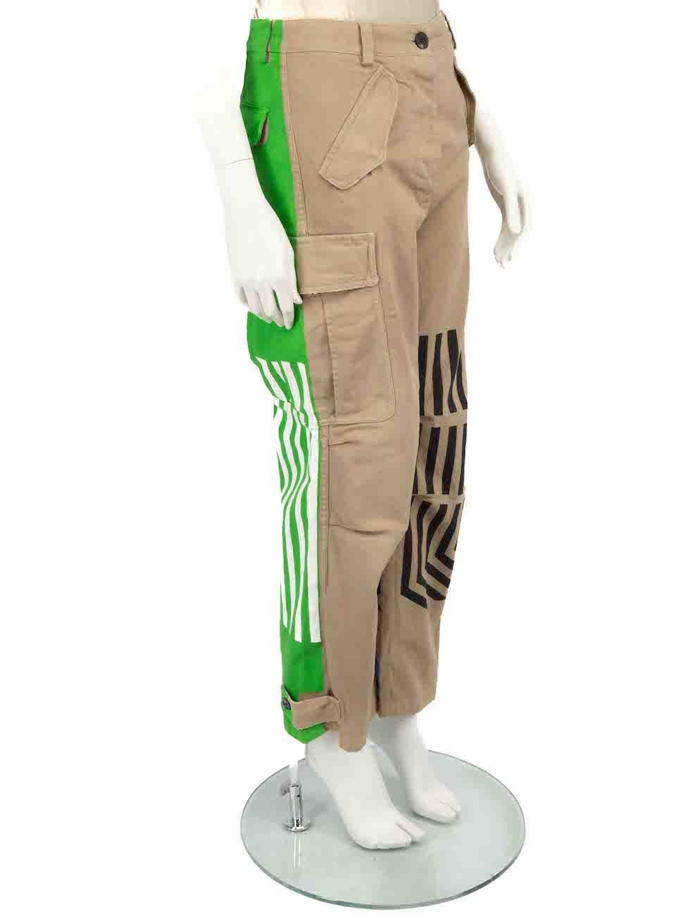 CONDITION is Never worn. No visible wear to trousers is evident on this new Dior designer resale item.

Details
2022
Khaki
Denim
Cargo trousers
Straight leg
Flower pop motif
Mid rise
4x Front pockets
2x Back pockets
Button up fastening

Made in