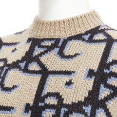 DIOR 2022 Travis Scott Cactus Jack 100% cashmere monogram sweater vest XXS